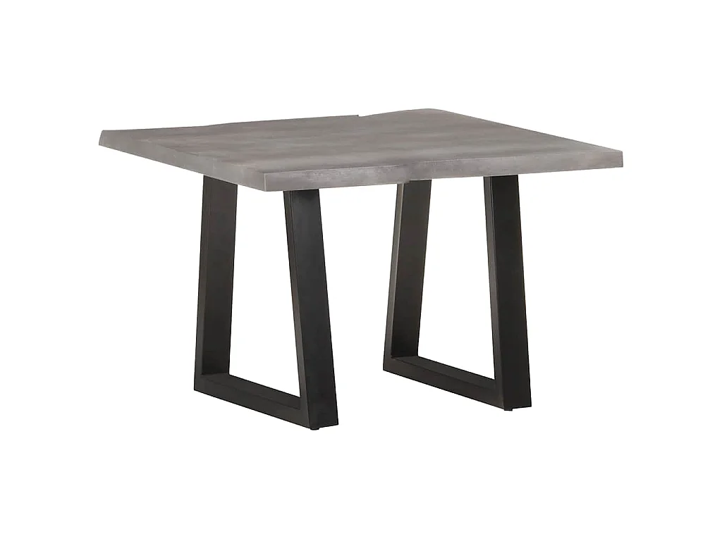 Tavolino da Salotto con Bordi Vivi 60x60x40 cm Massello Acacia