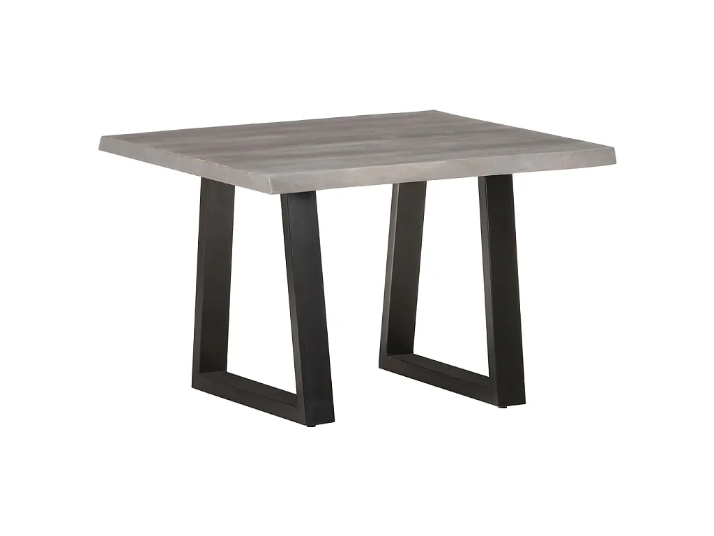 Tavolino da Salotto con Bordi Vivi 60x60x40 cm Massello Acacia