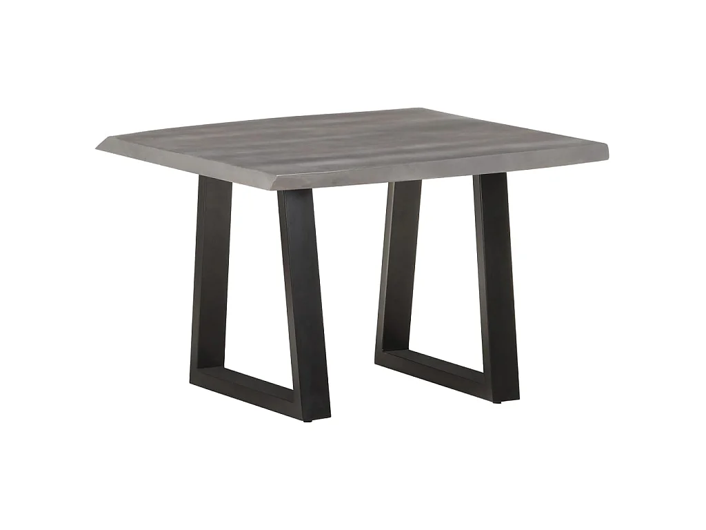 Tavolino da Salotto con Bordi Vivi 60x60x40 cm Massello Acacia