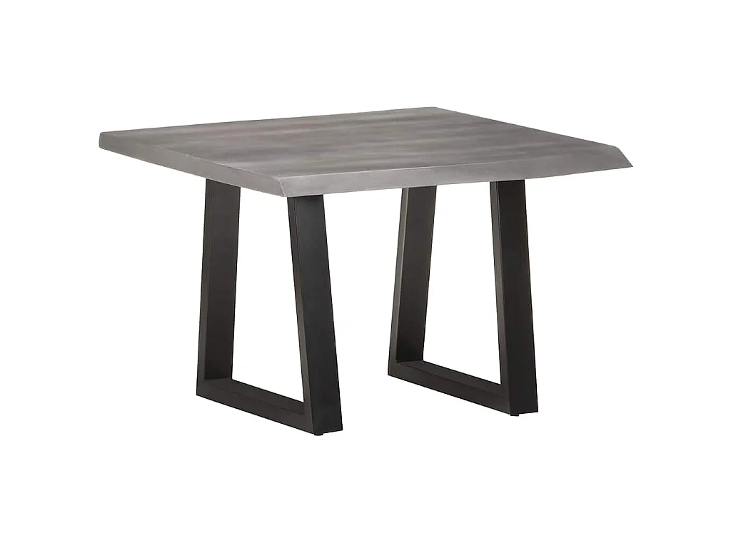 Table basse avec bord naturel 60x60x40 cm Bois d'acacia massif