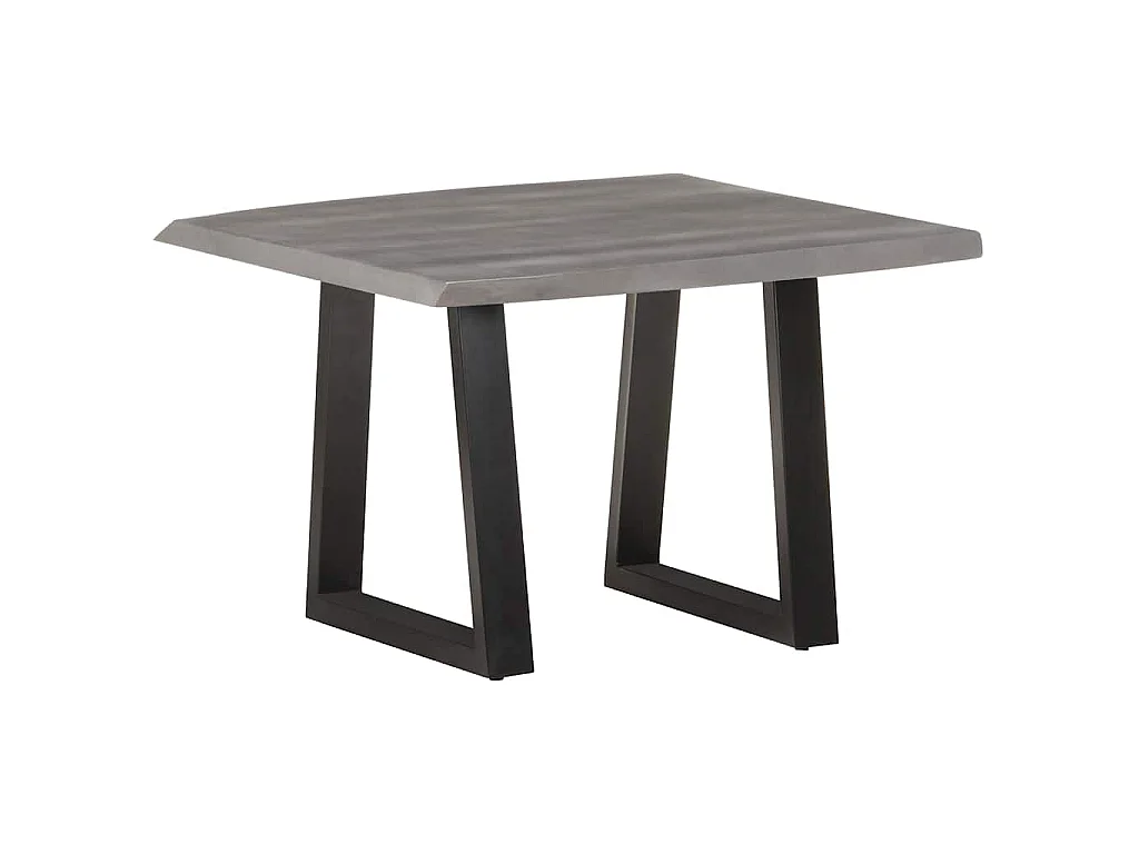 Table basse avec bord naturel 60x60x40 cm Bois d'acacia massif