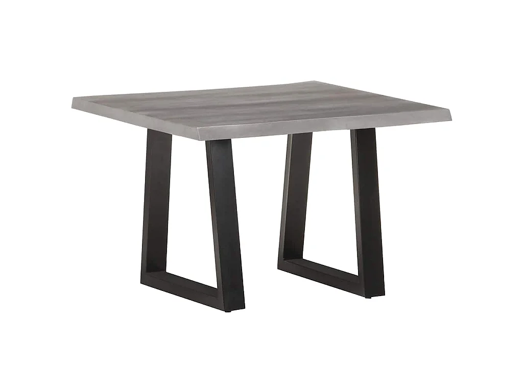 Table basse avec bord naturel 60x60x40 cm Bois d'acacia massif
