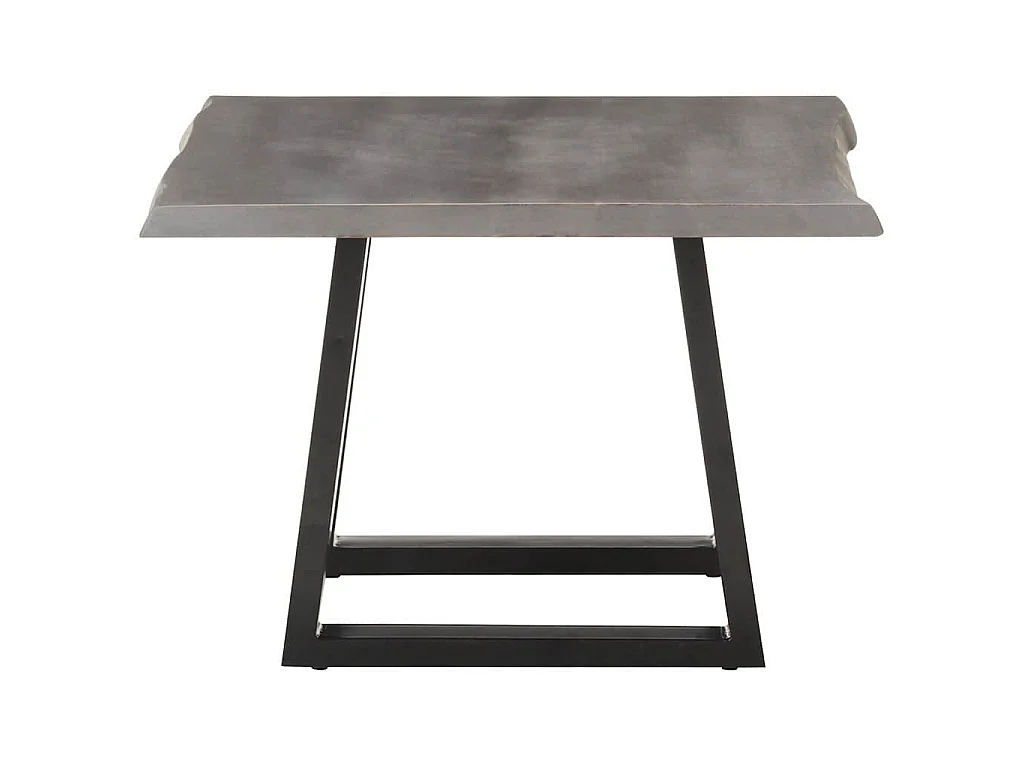 Table basse avec bord naturel 60x60x40 cm Bois d'acacia massif