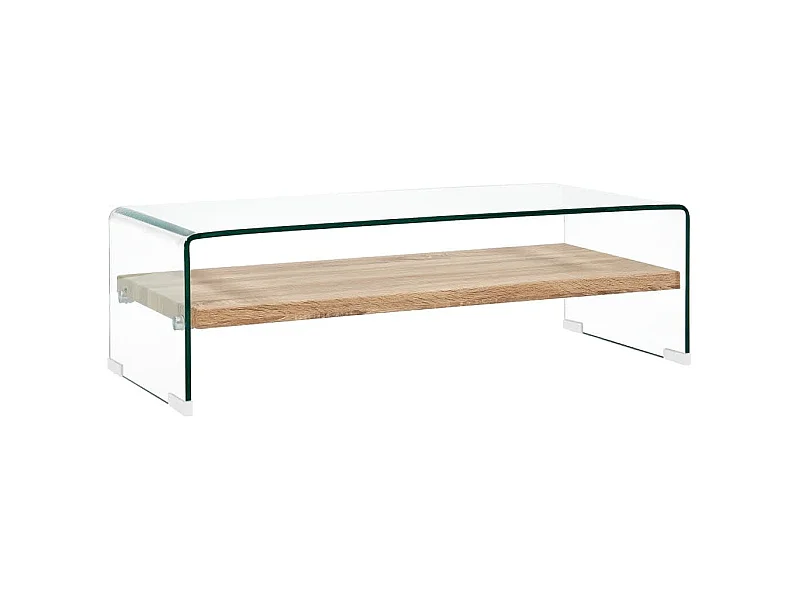 Couchtisch Transparent 98×45×31 cm Hartglas