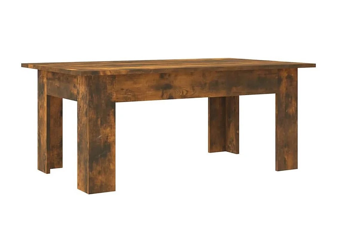 Tavolino da Salotto Rovere Fumo 100x60x42 cm Legno Multistrato