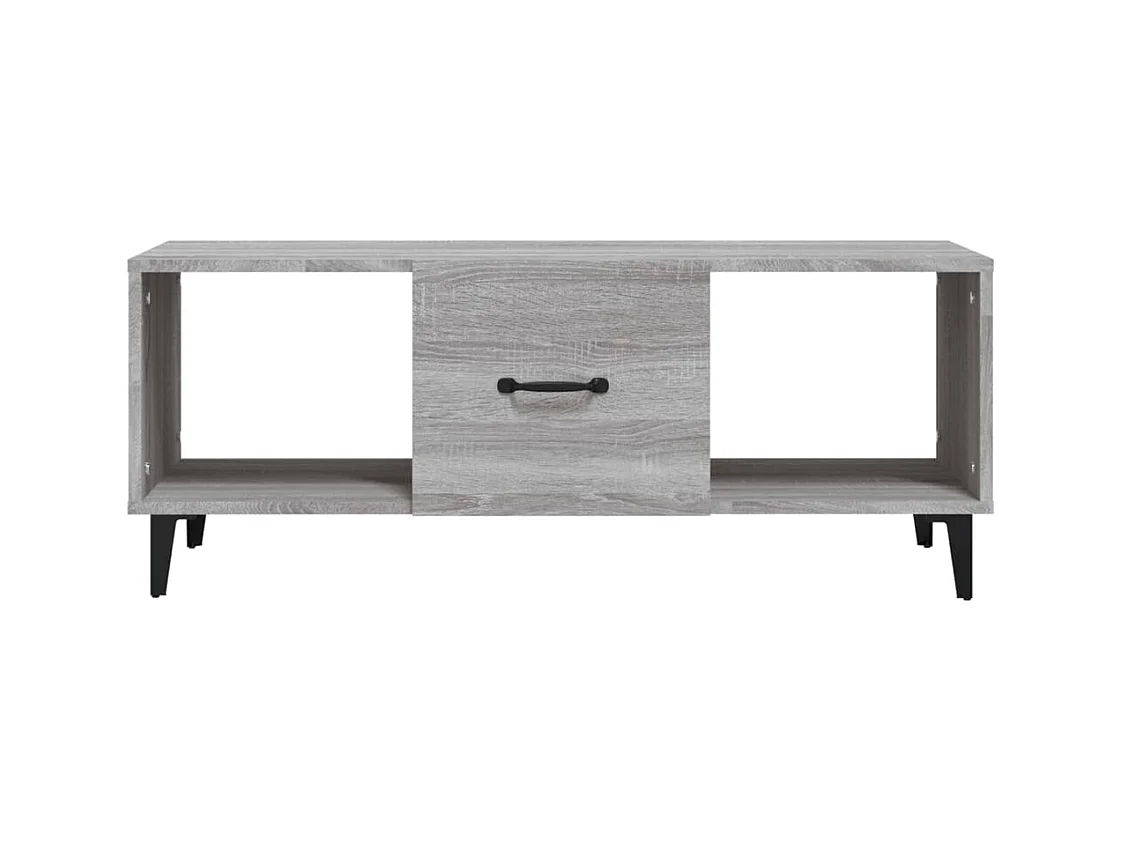 Table basse sonoma gris 102x50x40 cm bois d'ingénierie