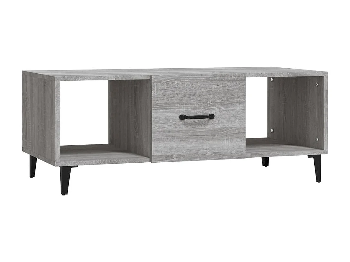 Table basse sonoma gris 102x50x40 cm bois d'ingénierie