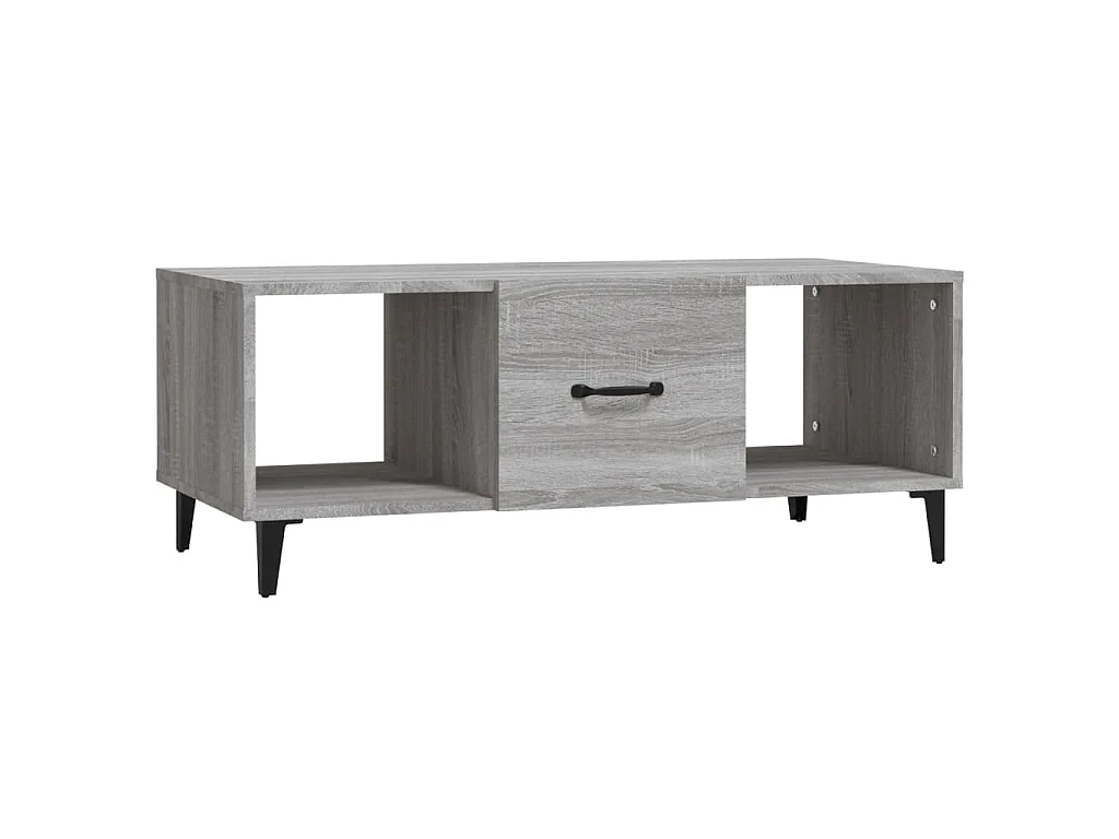 Table basse sonoma gris 102x50x40 cm bois d'ingénierie