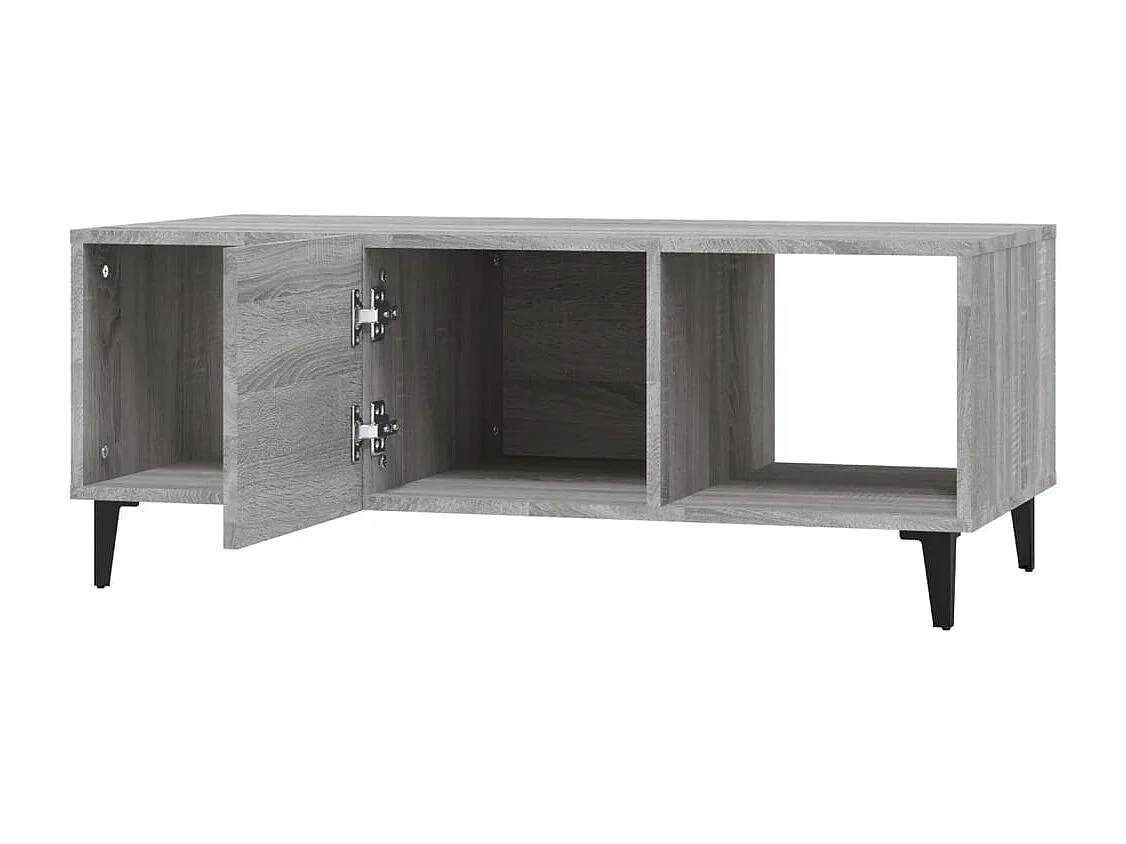 Table basse sonoma gris 102x50x40 cm bois d'ingénierie