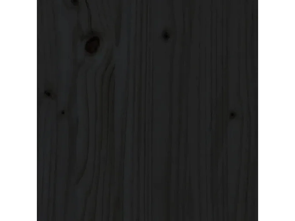 Table basse Noir Ø 42,5x45 cm Bois massif de pin