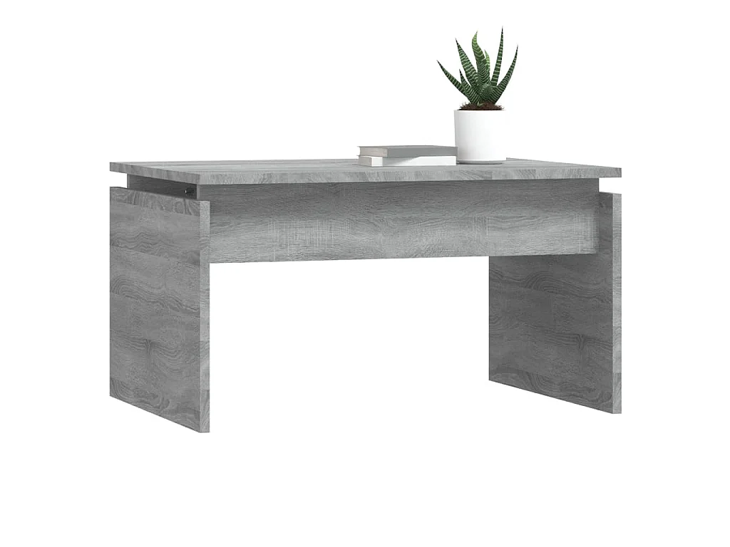 Salontafel 68x50x38 cm bewerkt hout grijs sonoma eiken