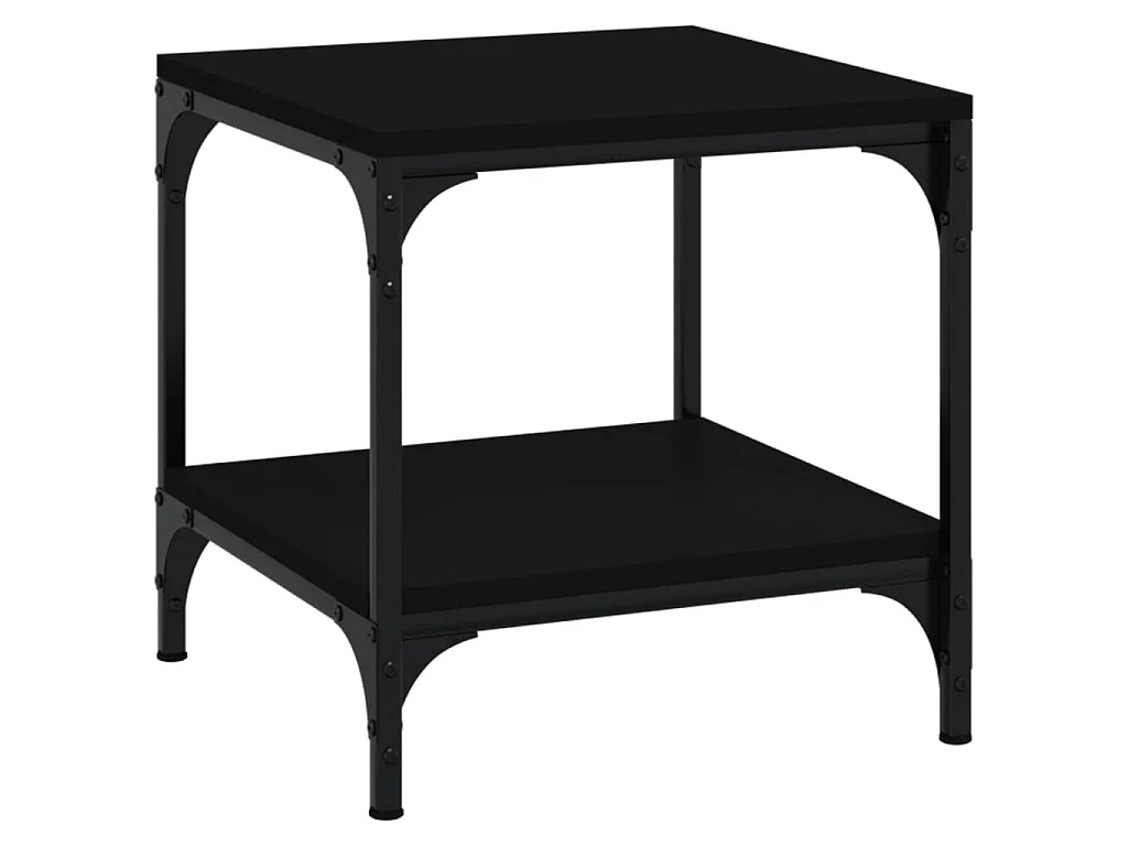 Tables d'appoint 2 pcs Noir 40x40x40 cm Bois d'ingénierie