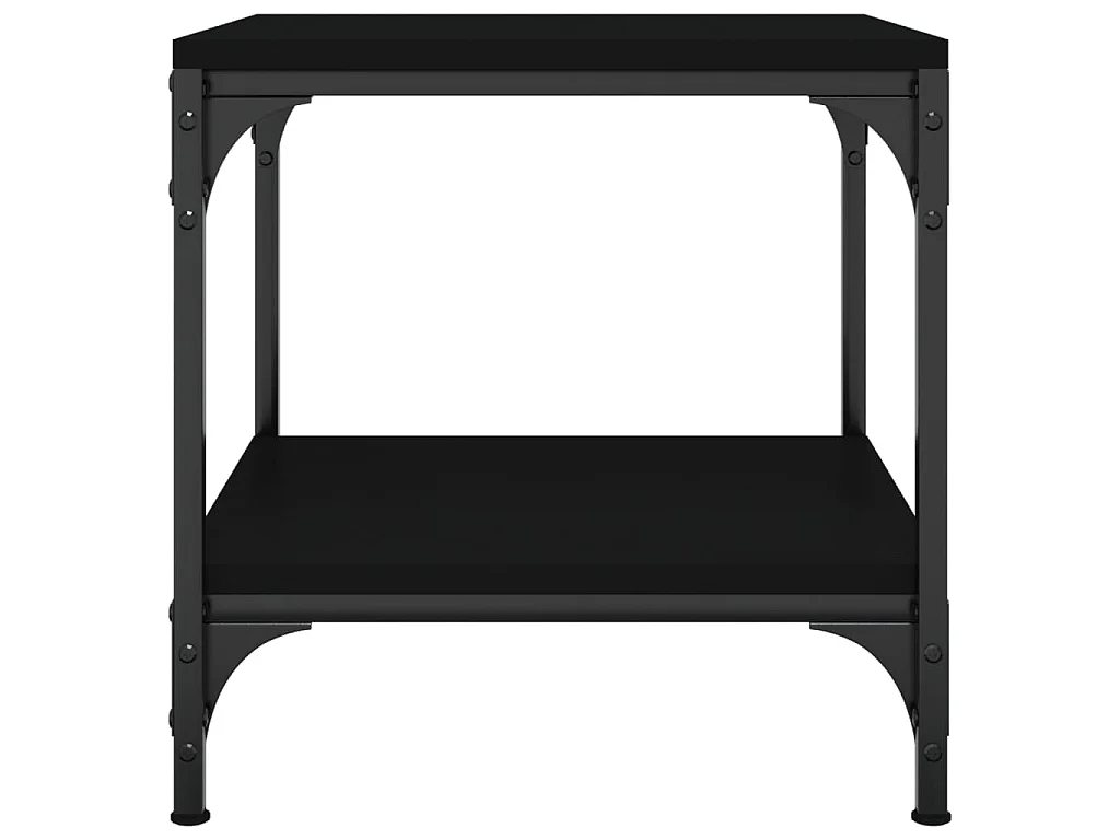 Tables d'appoint 2 pcs Noir 40x40x40 cm Bois d'ingénierie