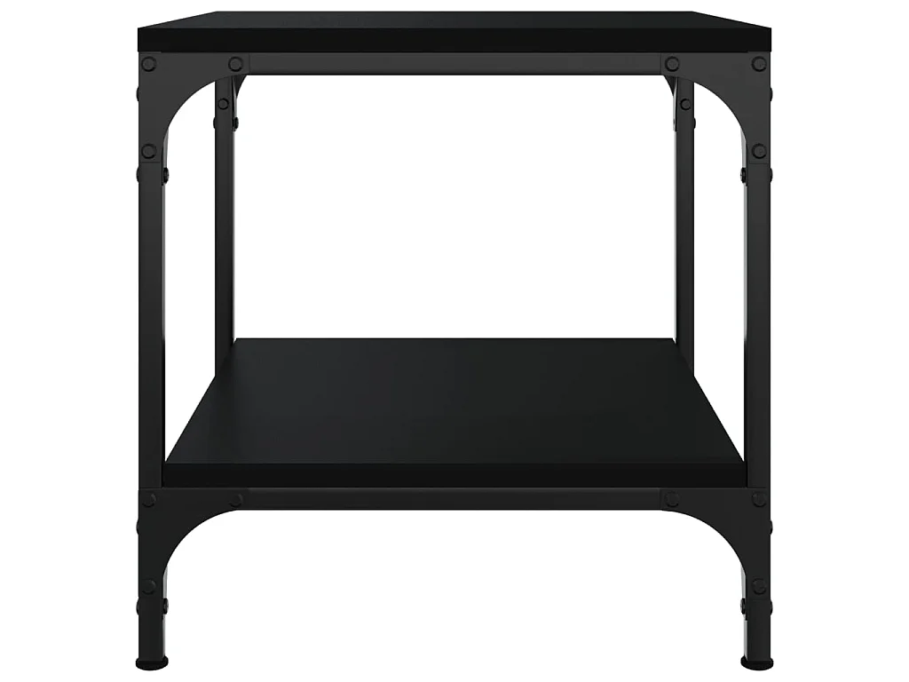 Tables d'appoint 2 pcs Noir 40x40x40 cm Bois d'ingénierie