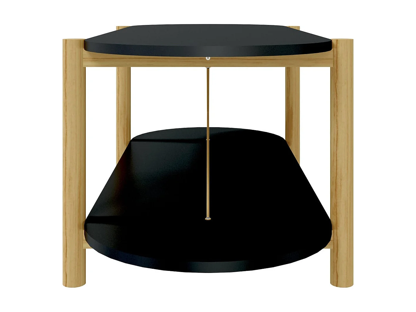 Tavolino da Salotto Nero 110x48x40 cm in Legno Multistrato