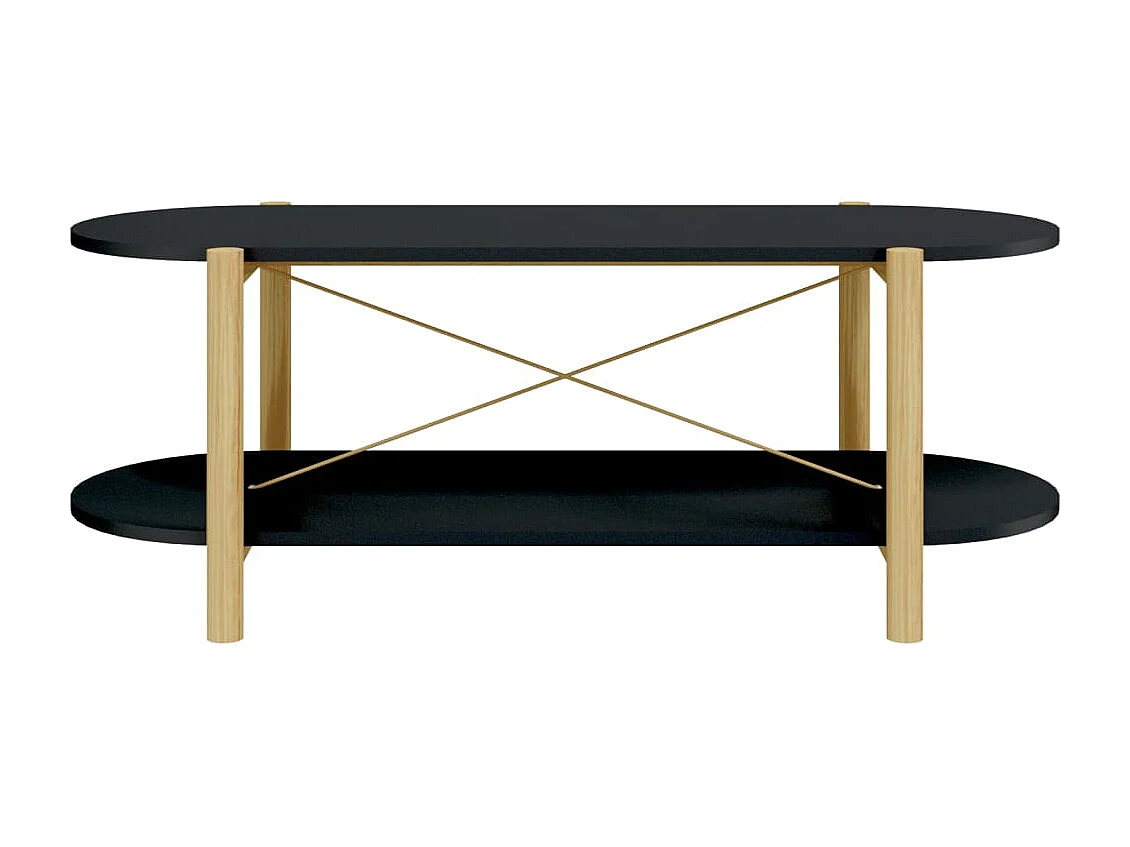 Salontafel 110x48x40 cm bewerkt hout zwart