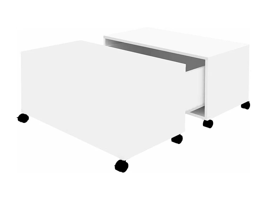 Salontafel 75x75x38 cm bewerkt hout wit