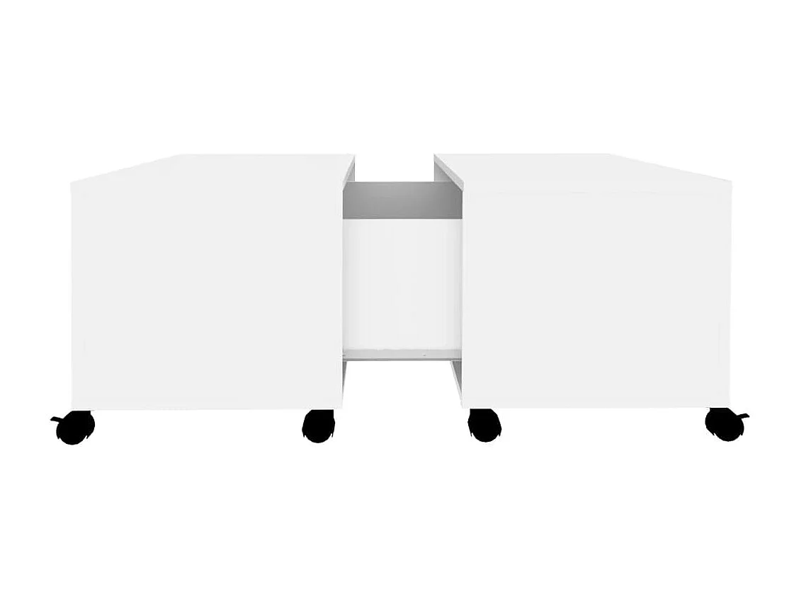 Salontafel 75x75x38 cm bewerkt hout wit