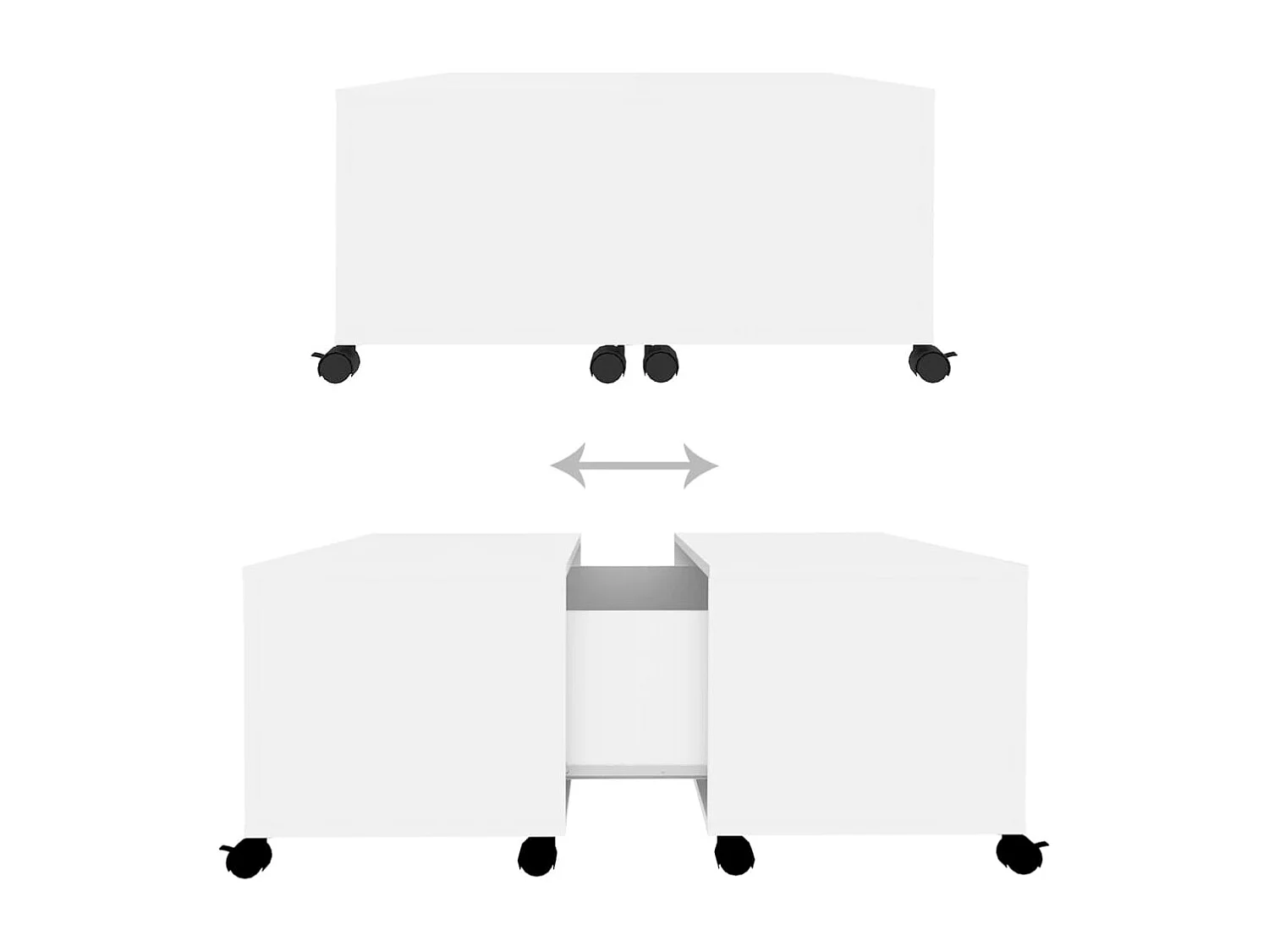 Couchtisch Weiß 75x75x38 cm Holzwerkstoff