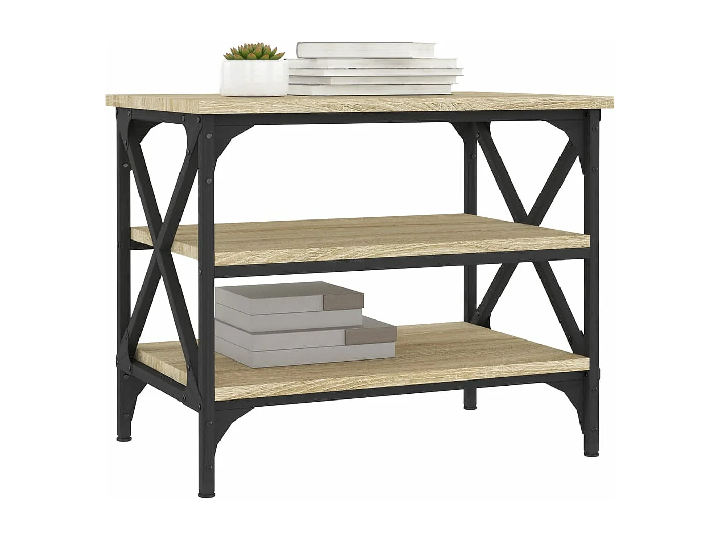 Table d'appoint Chêne sonoma 55x38x45 cm Bois d'ingénierie