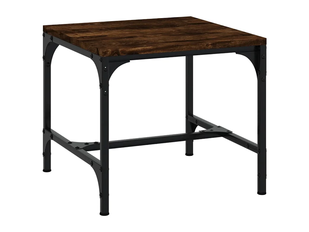 Tables d'appoint 2 pcs Chêne fumé 40x40x35 cm Bois d'ingénierie
