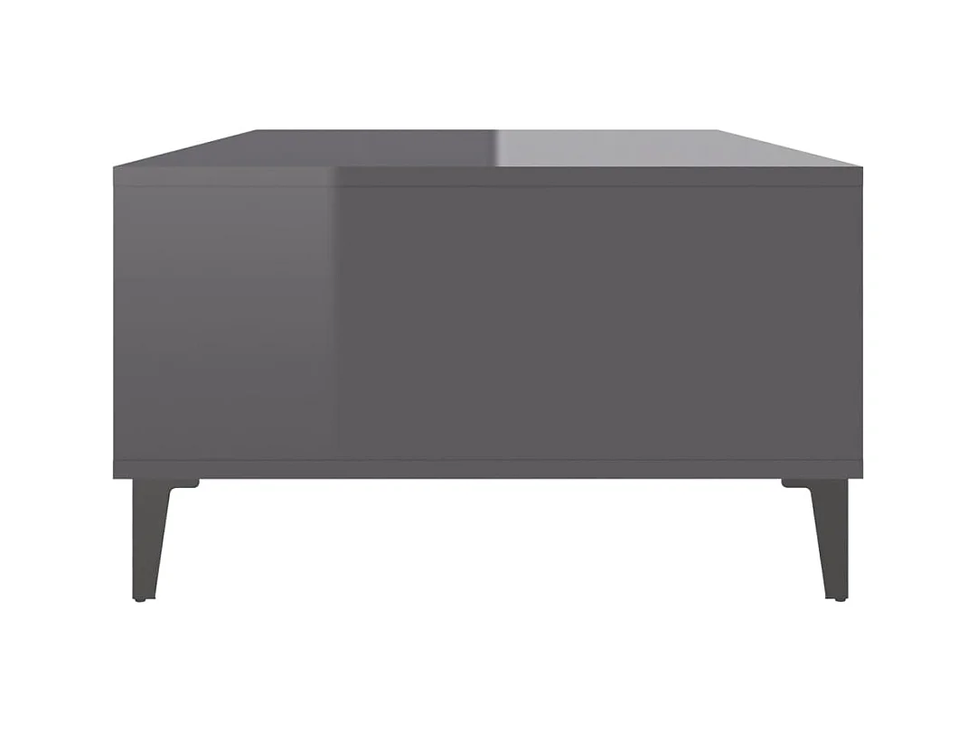 Couchtisch Hochglanz-Grau 103,5x60x35 cm Holzwerkstoff