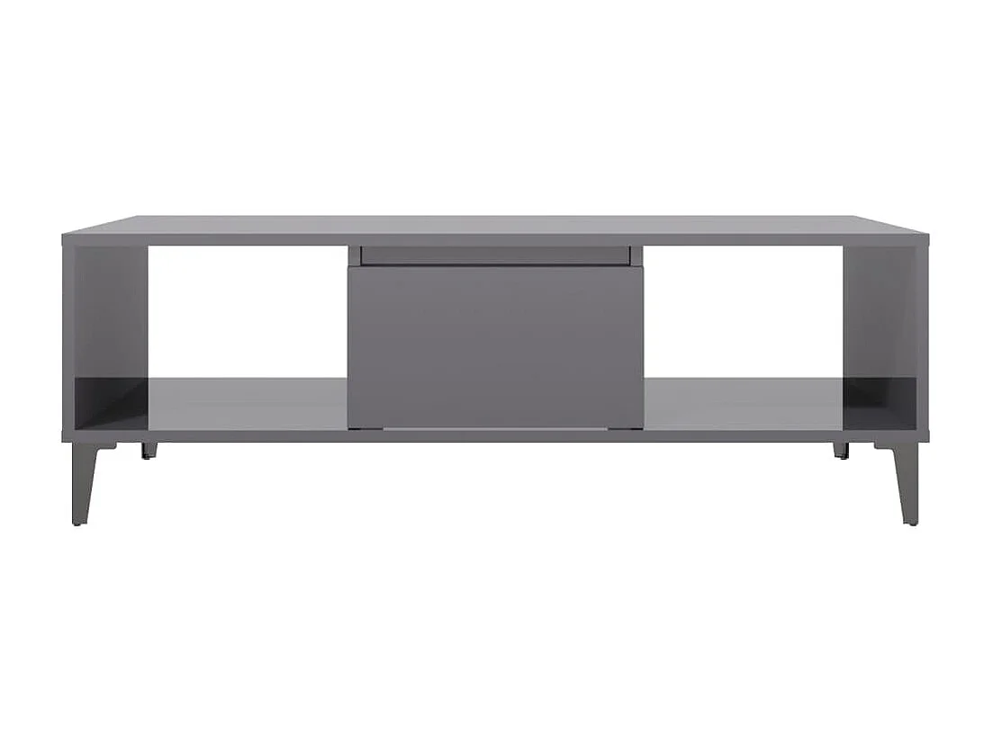 Salontafel 103,5x60x35 cm bewerkt hout hoogglans grijs