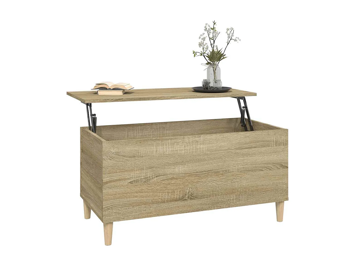 Tavolino Salotto Rovere Sonoma 90x44,5x45 cm Legno Multistrato
