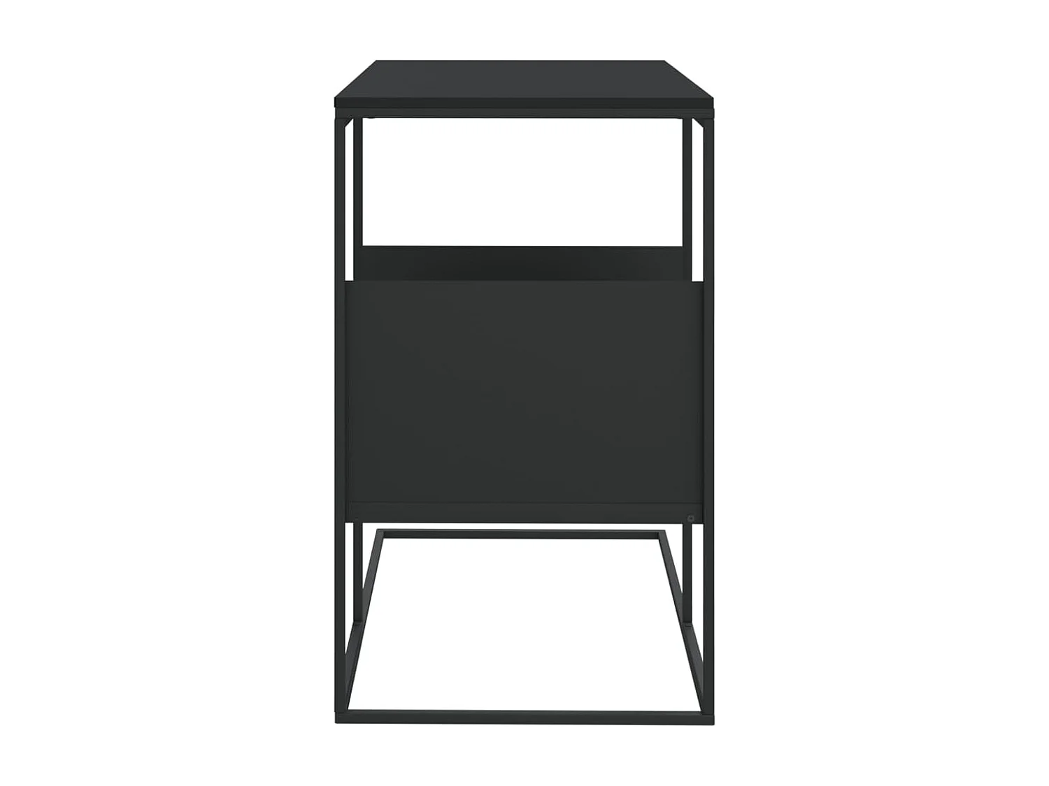 Tavolino Nero 55x36x59,5 cm Legno Multistrato