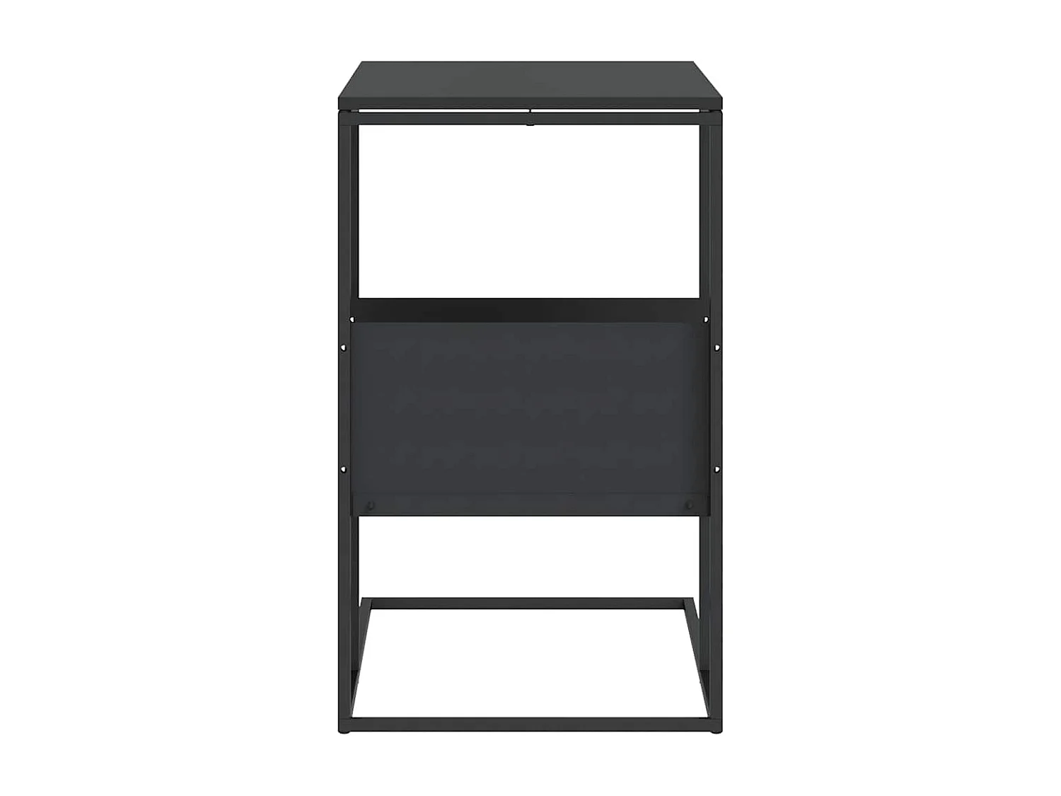 Tavolino Nero 55x36x59,5 cm Legno Multistrato