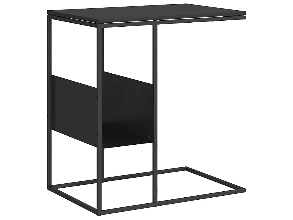 Table d'appoint Noir 55x36x59,5 cm Bois d'ingénierie