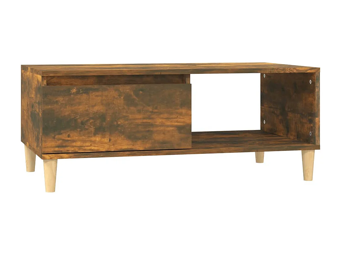 Salontafel 90x50x36,5 cm bewerkt hout gerookt eikenkleurig