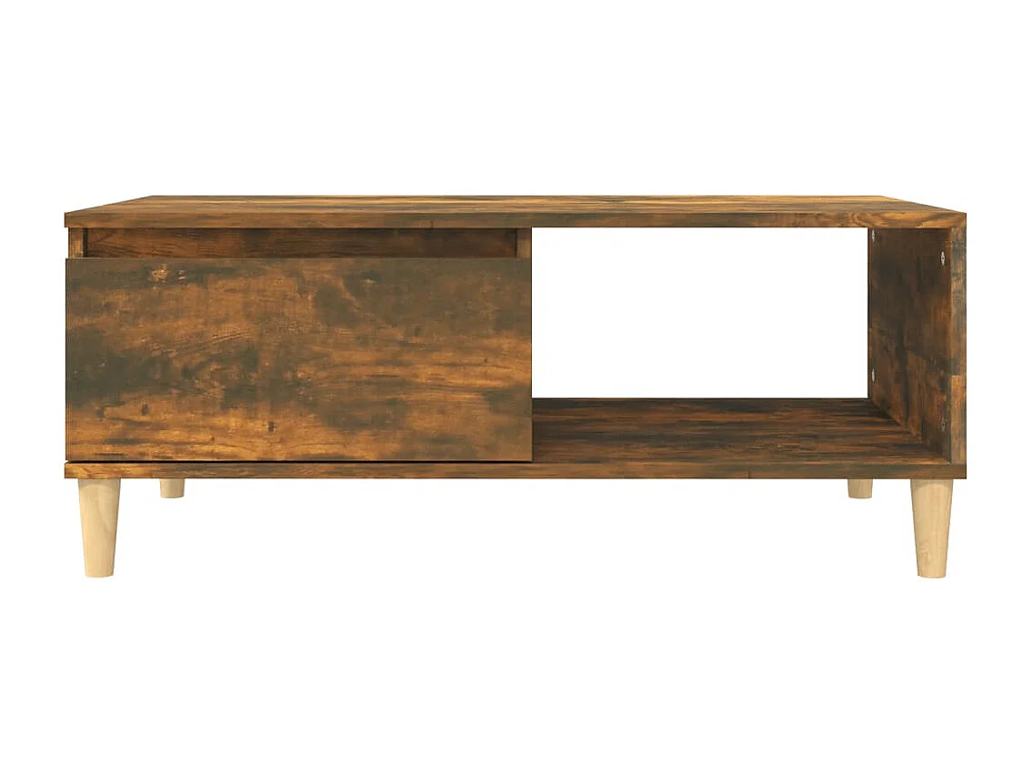 Salontafel 90x50x36,5 cm bewerkt hout gerookt eikenkleurig