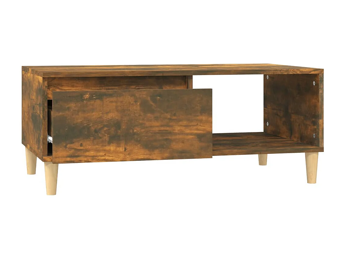 Salontafel 90x50x36,5 cm bewerkt hout gerookt eikenkleurig
