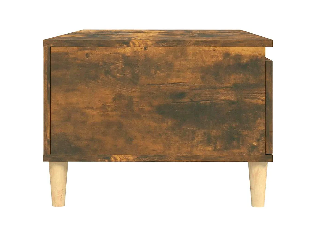Table basse Chêne fumé 90x50x36,5 cm Bois d'ingénierie