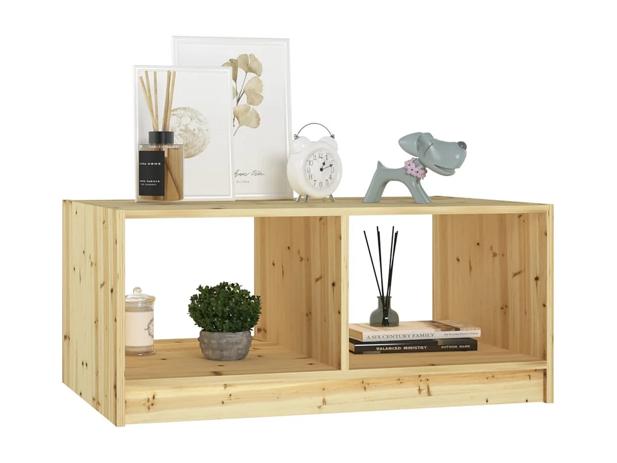 Mesa de centro 75x50x33,5 cm abeto maciço