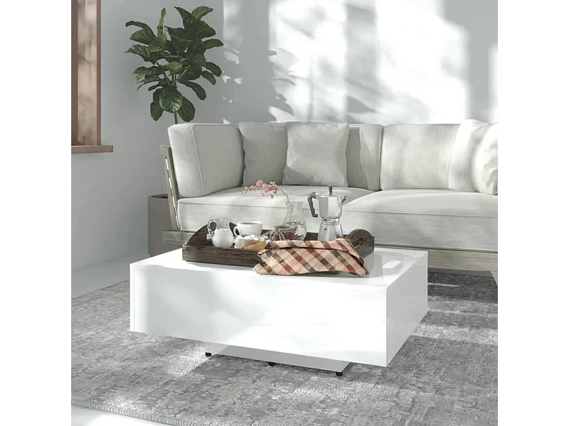 Couchtisch Hochglanz-Weiß 85x55x31 cm Holzwerkstoff