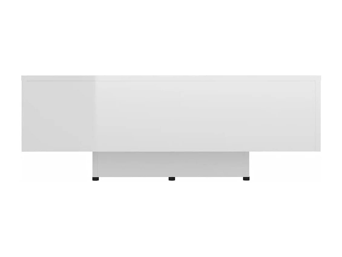 Table basse Blanc brillant 85x55x31 cm Bois d'ingénierie