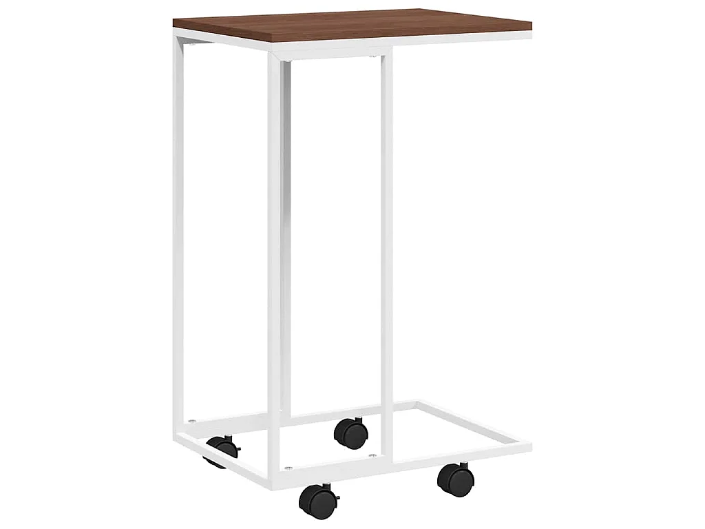 Mesa de apoio c/ rodas 40x30x63,5cm derivados de madeira branca