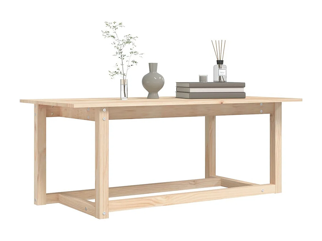 Tavolino da Salotto 110x55x45 cm Legno Massello di Pino