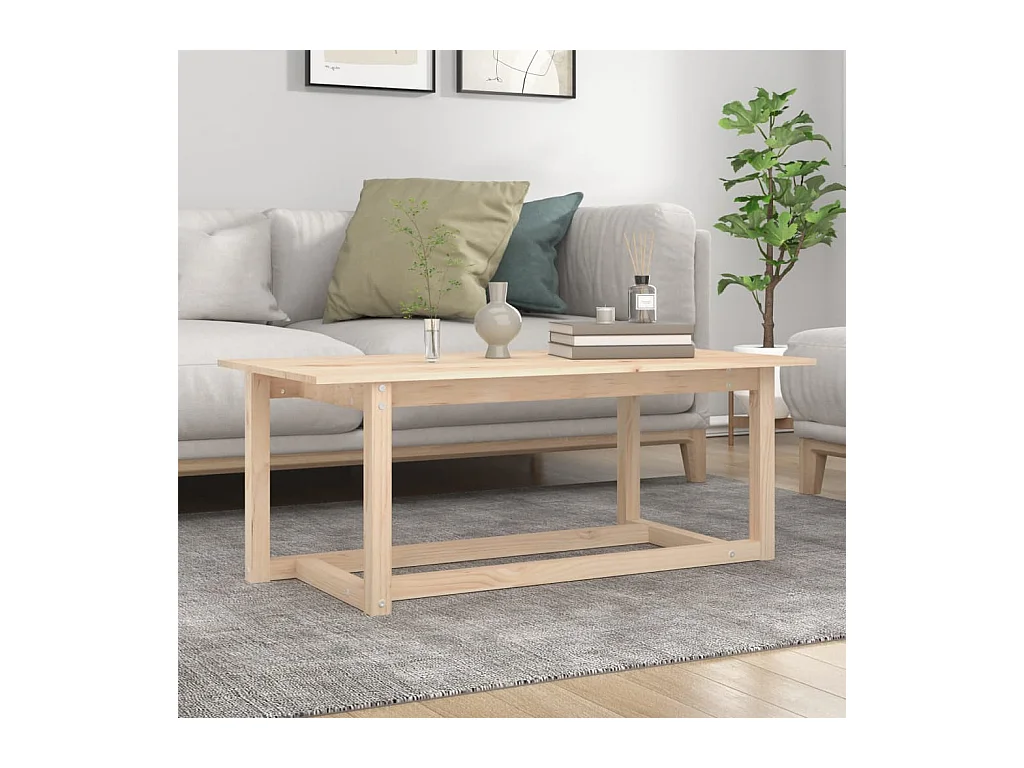 Table basse 110x55x45 cm Bois massif de pin