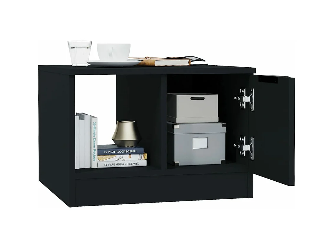 Salontafel 50x50x36 cm bewerkt hout zwart