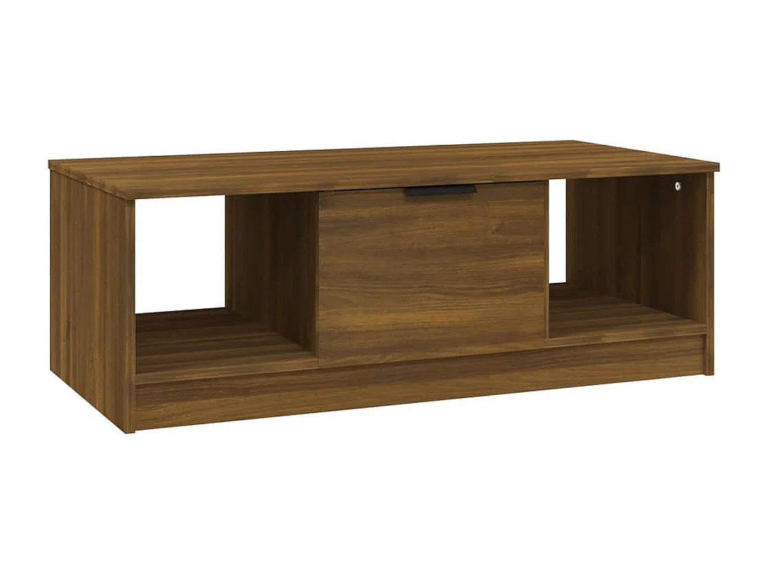 Salontafel 102x50x36 cm bewerkt hout bruin eikenkleur