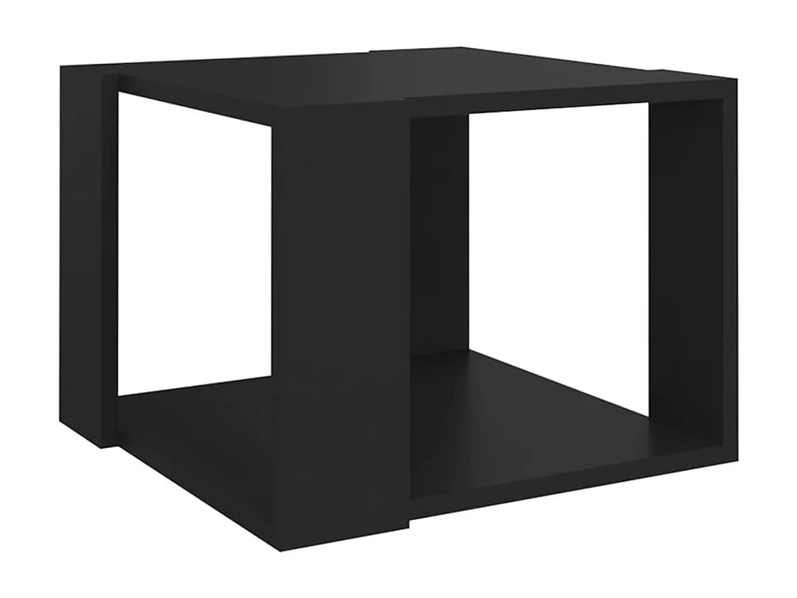 Salontafel 40x40x30 cm bewerkt hout zwart