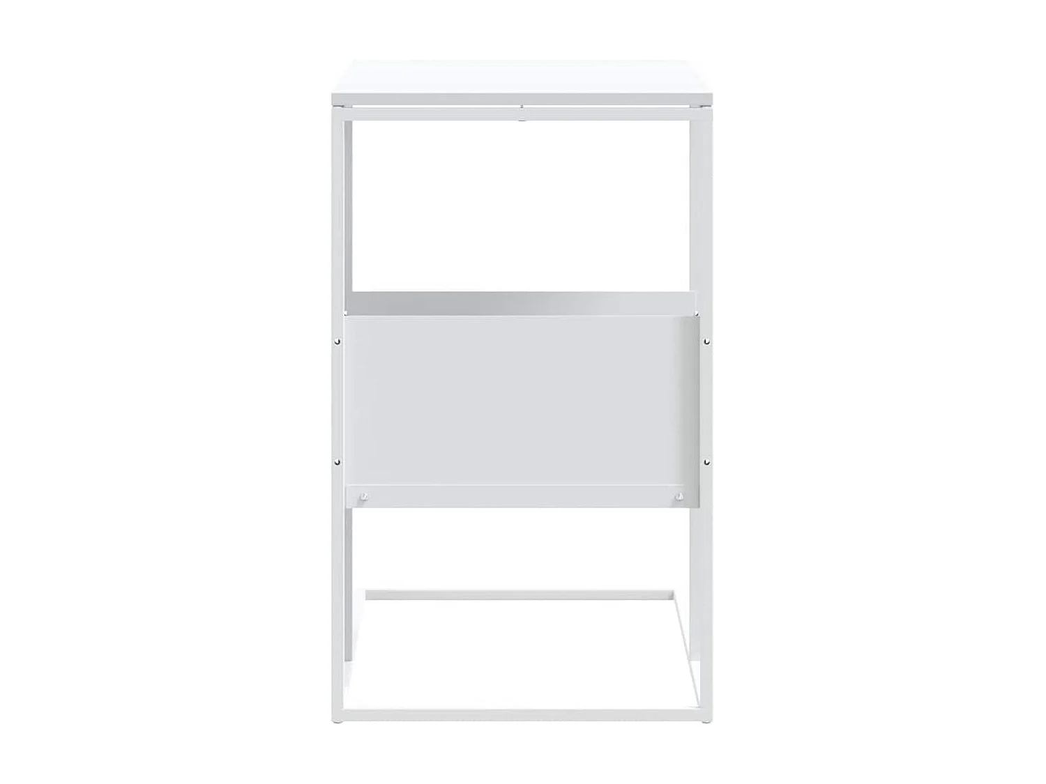 Bijzettafel 55x36x59,5 cm bewerkt hout wit