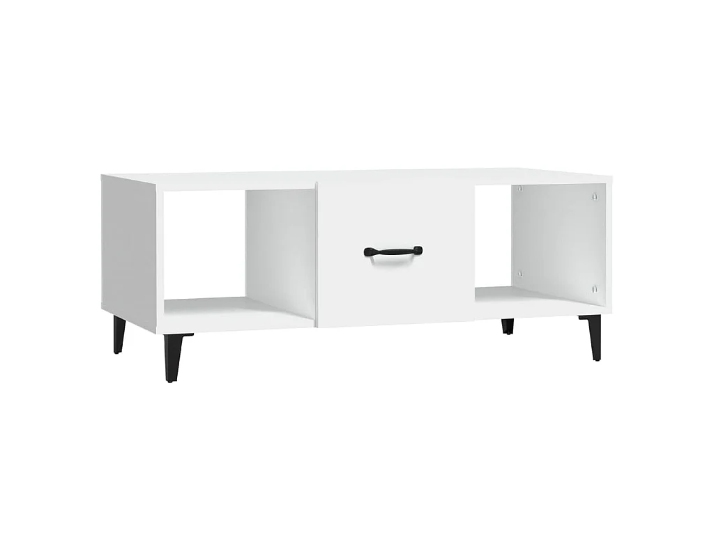 Salontafel 102x50x40 cm bewerkt hout wit