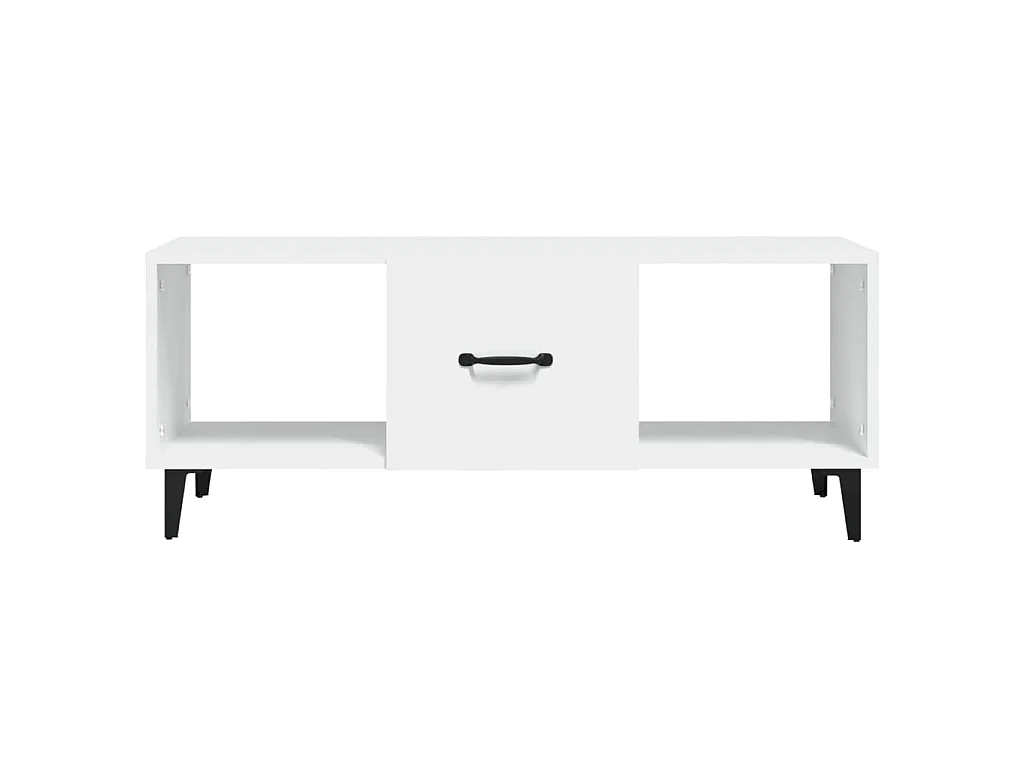 Salontafel 102x50x40 cm bewerkt hout wit