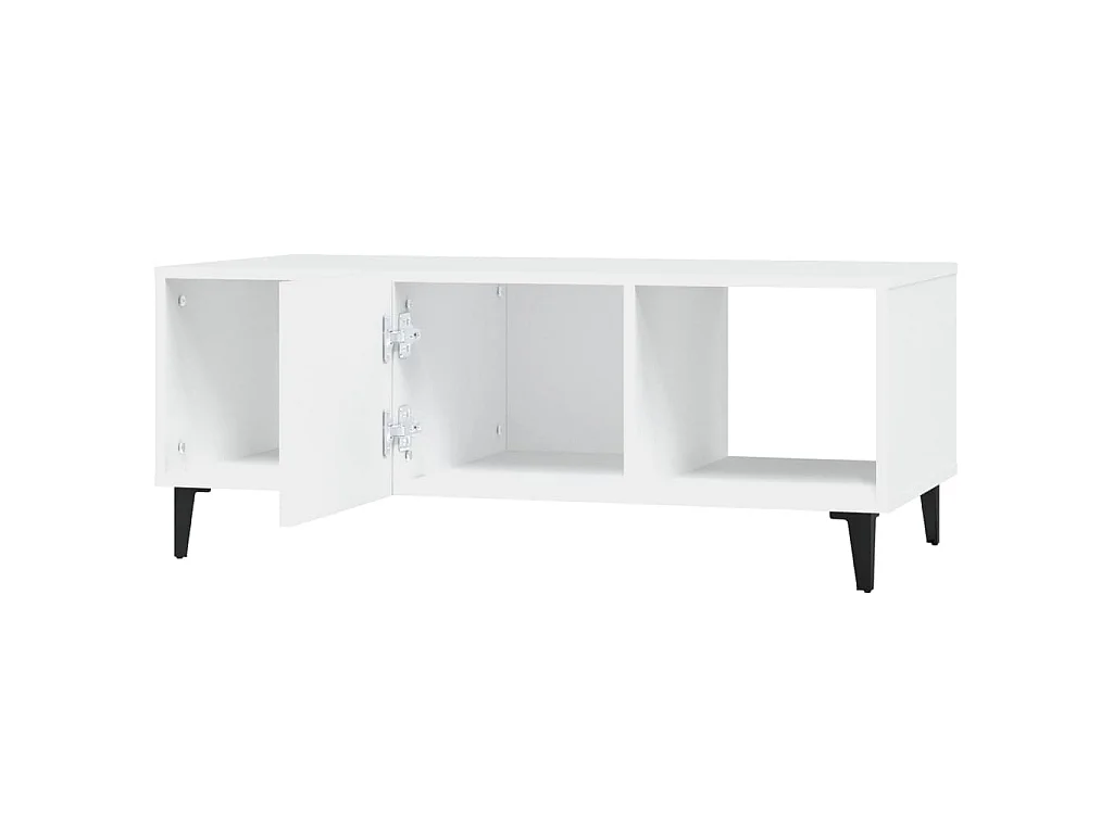 Salontafel 102x50x40 cm bewerkt hout wit