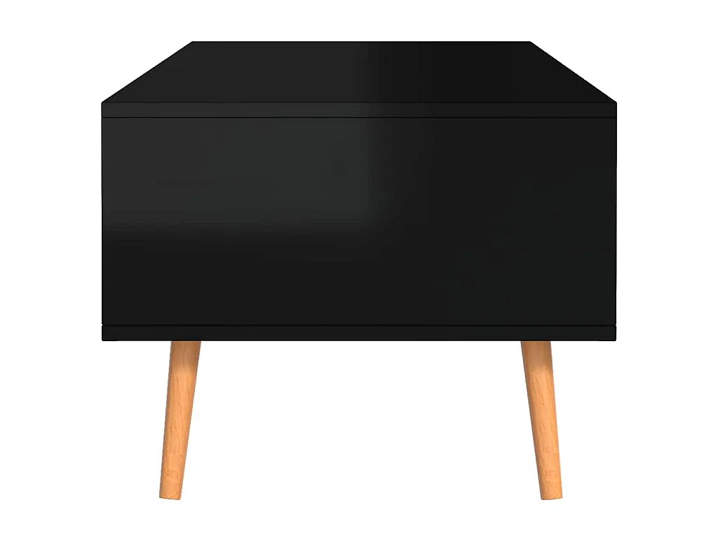 Table basse Noir brillant 100x49,5x43 cm Bois d'ingénierie