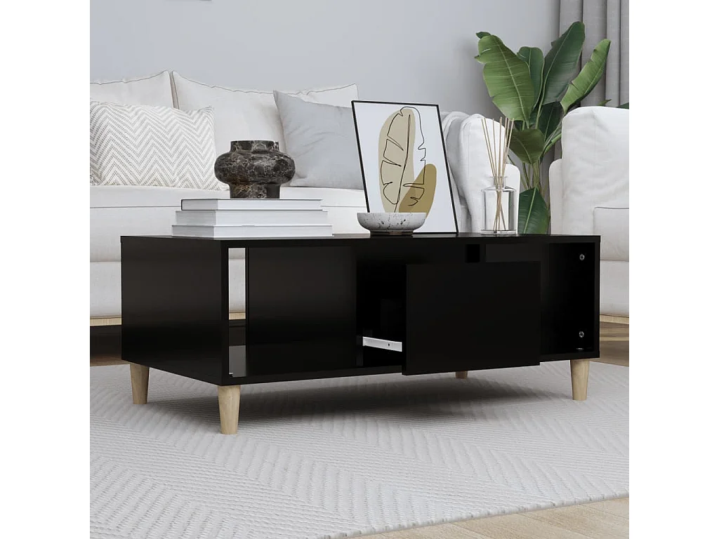 Mesa de centro 90x50x36,5 cm derivados de madeira preto